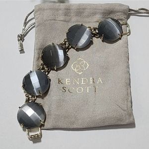 Kendra Scott Cassie Bracelet Grey‎ Slate and gold plated